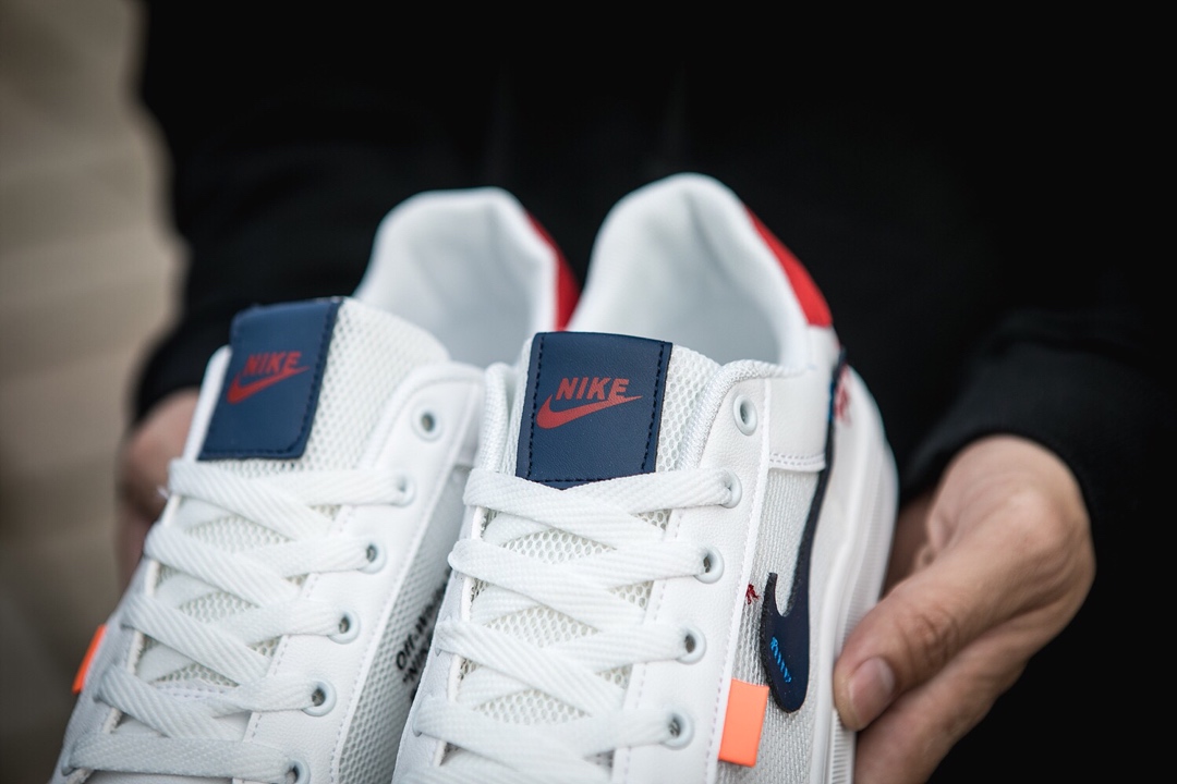 110耐克/NIKE联名 Unisex 皮面透气网休闲鞋 镂空 透气 网球文化板鞋