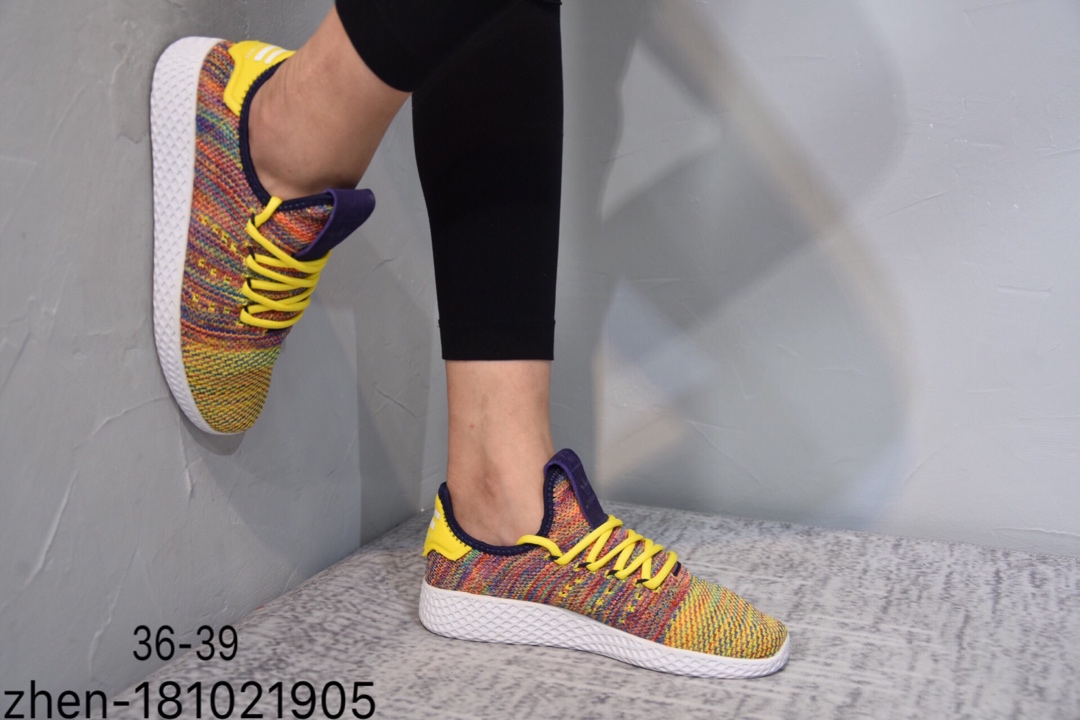 60简介：阿迪达斯 Adidas菲董联名 编织面 低帮 板鞋 Elastic Slip On PW