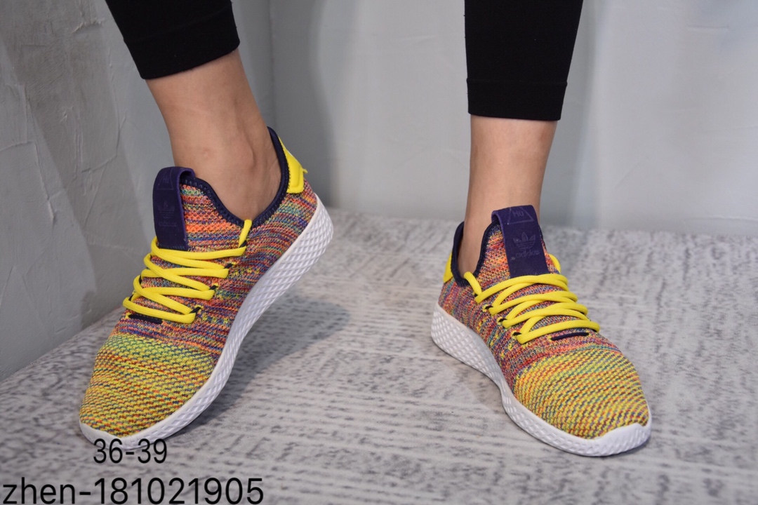 60简介：阿迪达斯 Adidas菲董联名 编织面 低帮 板鞋 Elastic Slip On PW