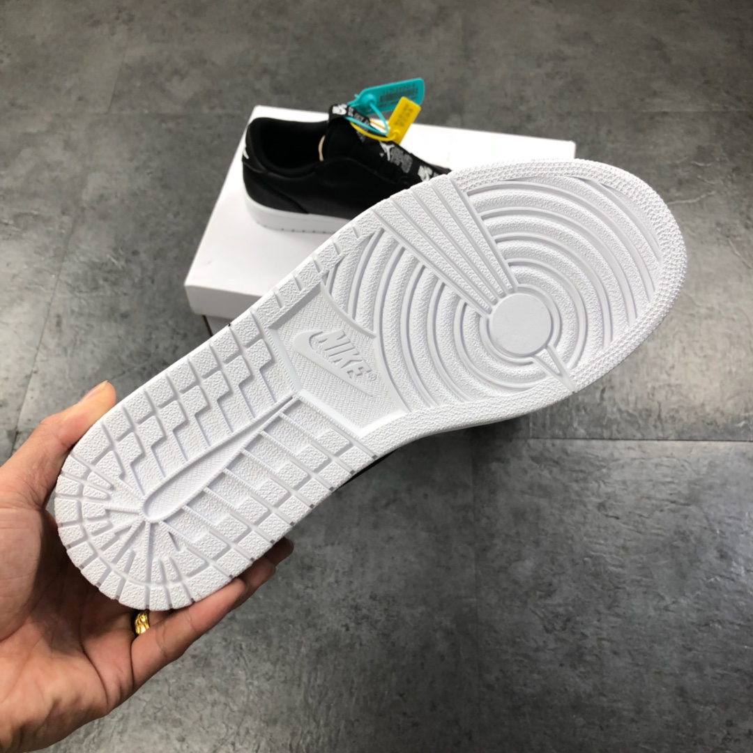 220Air Jordan 1 Low RET LOW SLIP AJ1乔1 纯黑白低帮运动休闲板鞋 AV3918-100
