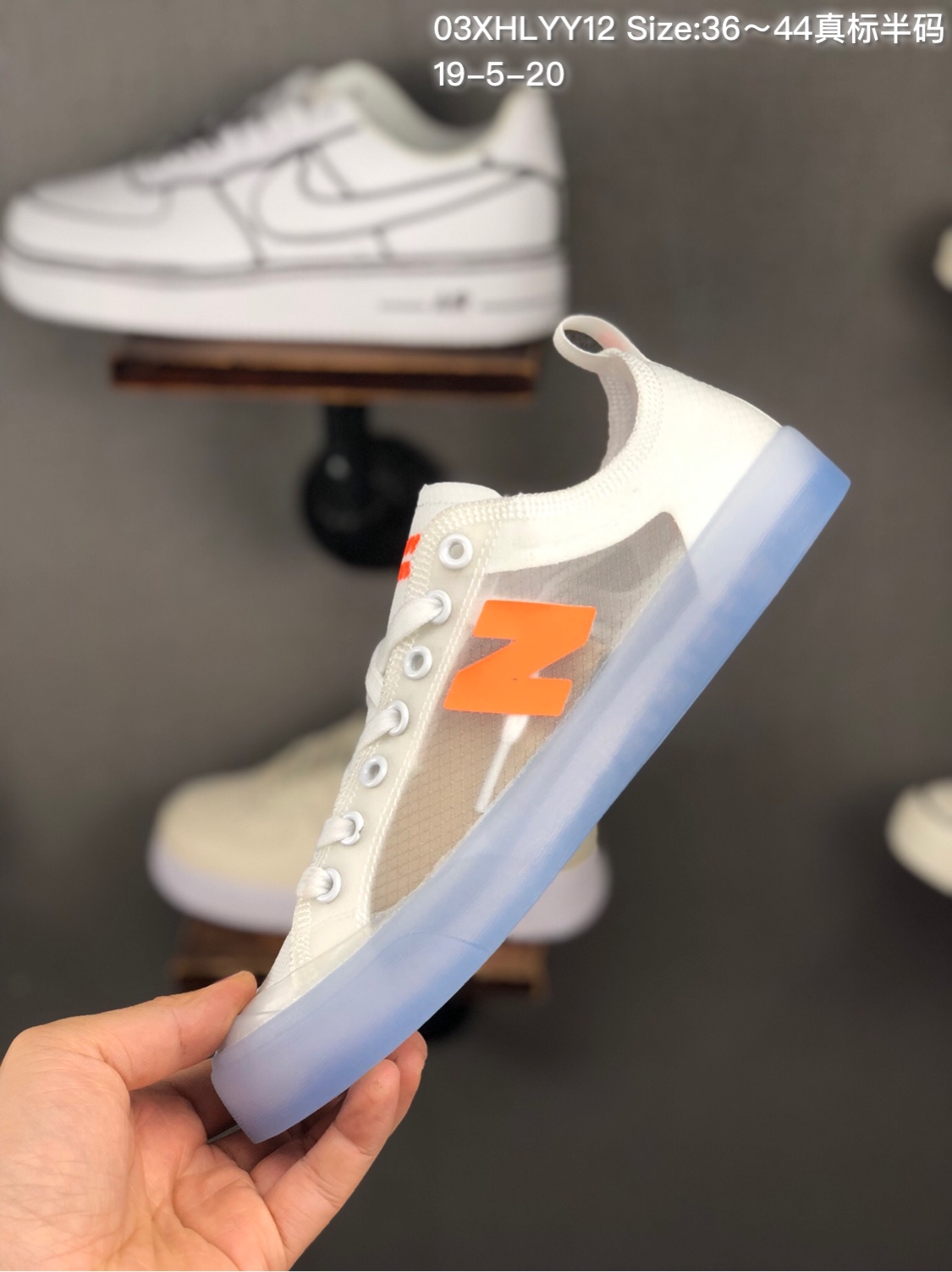 140 New balance/新百伦NB开口笑韩版低帮板鞋水晶系列升级版