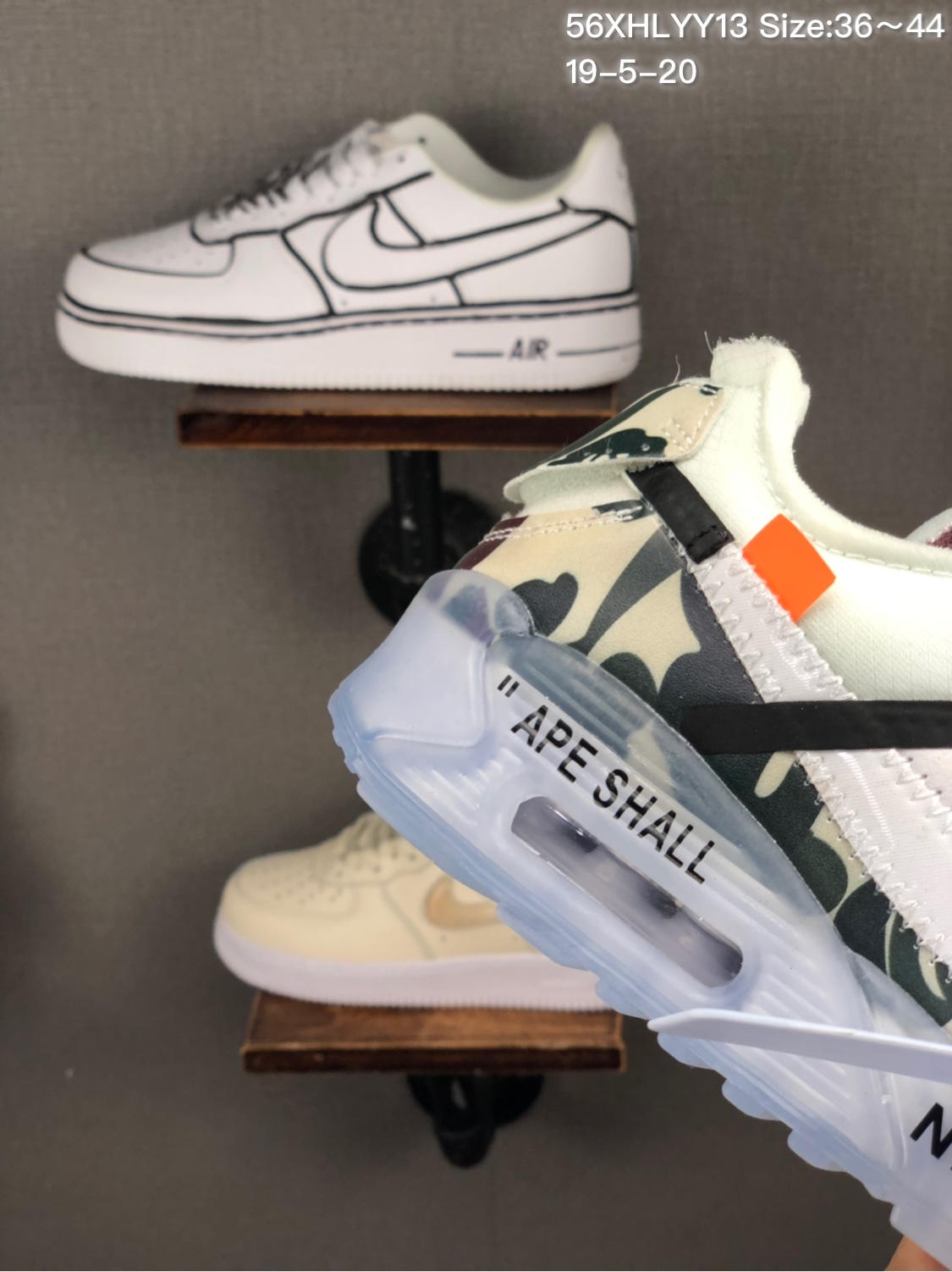 170 【新品上市】耐克 Off white联名Af1男鞋 Blazer Air VaporMax大气垫OW跑步鞋