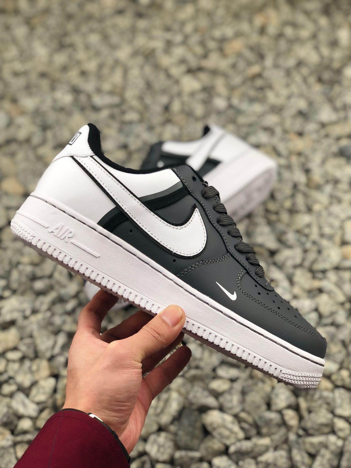 180 新款出货 Nike Air Force 1 Lv8 空军黑白拼色休闲板鞋 CD1756-002 公司级真标半码