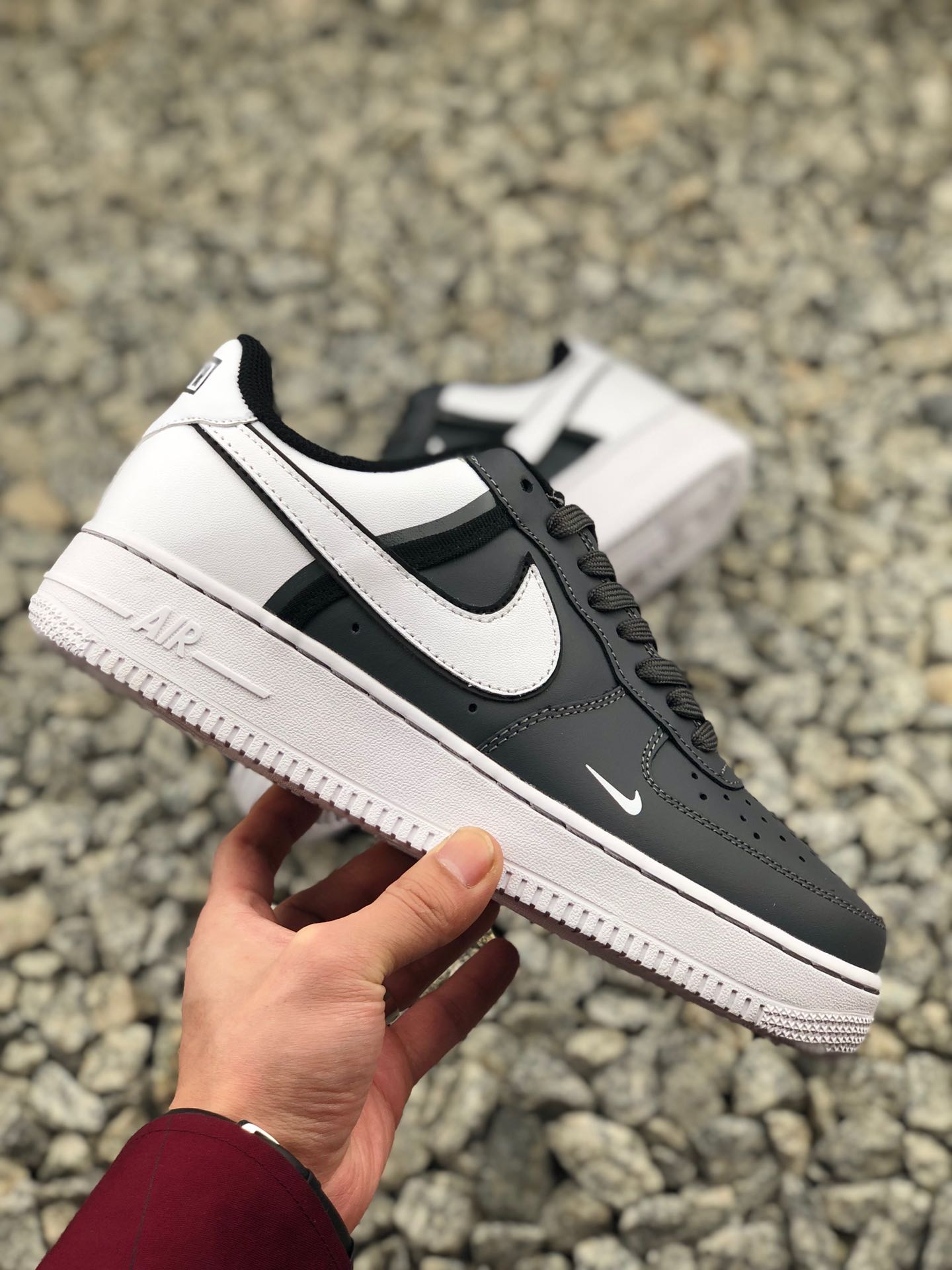 180 新款出货 Nike Air Force 1 Lv8 空军黑白拼色休闲板鞋 CD1756-002 公司级真标半码