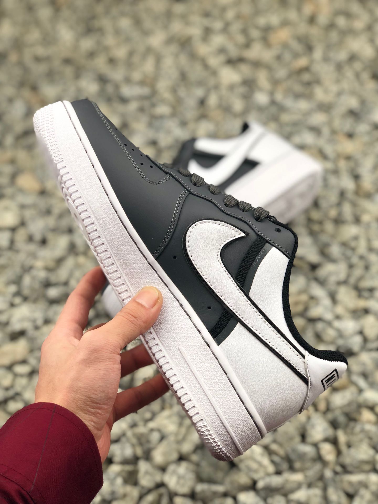 180 新款出货 Nike Air Force 1 Lv8 空军黑白拼色休闲板鞋 CD1756-002 公司级真标半码