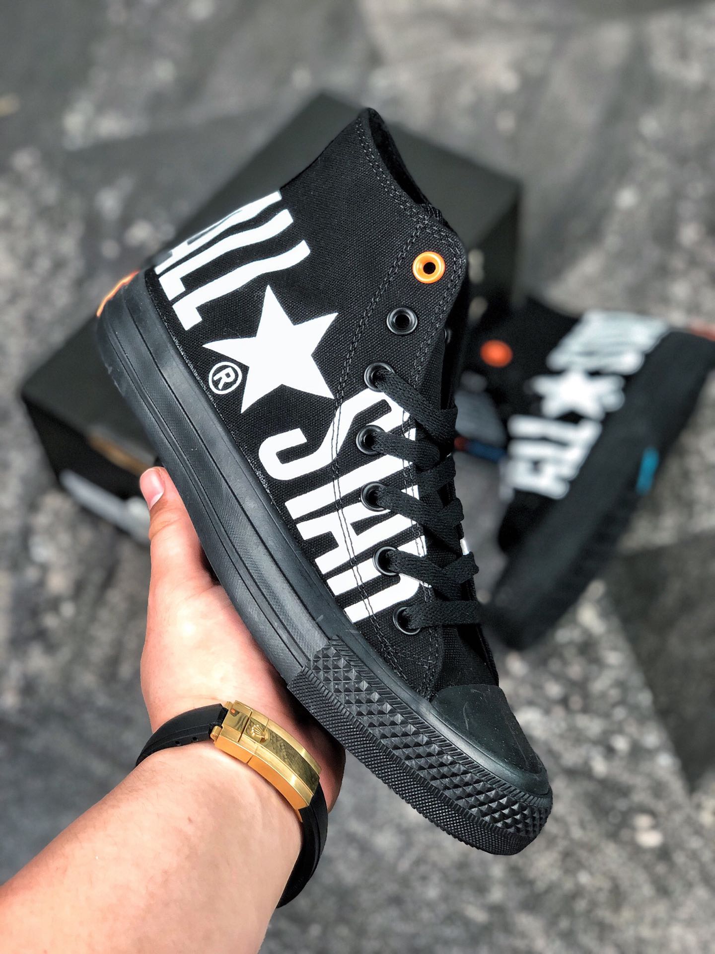 160匡威/CONVERSE ALL STAR 100 BIGLOGO SP HI 100周年帆布鞋高帮