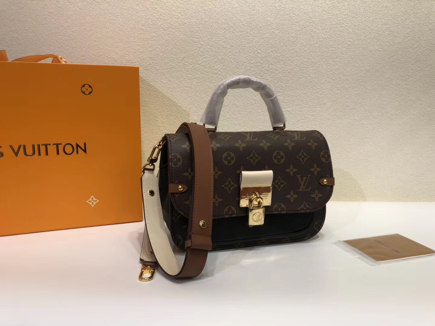 Louis Vuitton Handbags Messenger Bags Black Splicing Monogram Canvas M44354