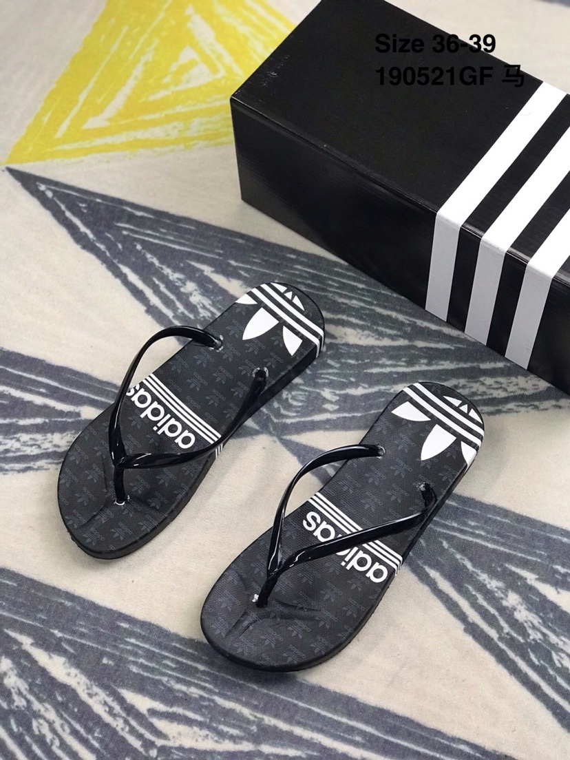 55 阿迪三叶草 拖鞋夏女士休闲防滑LOGO人字拖