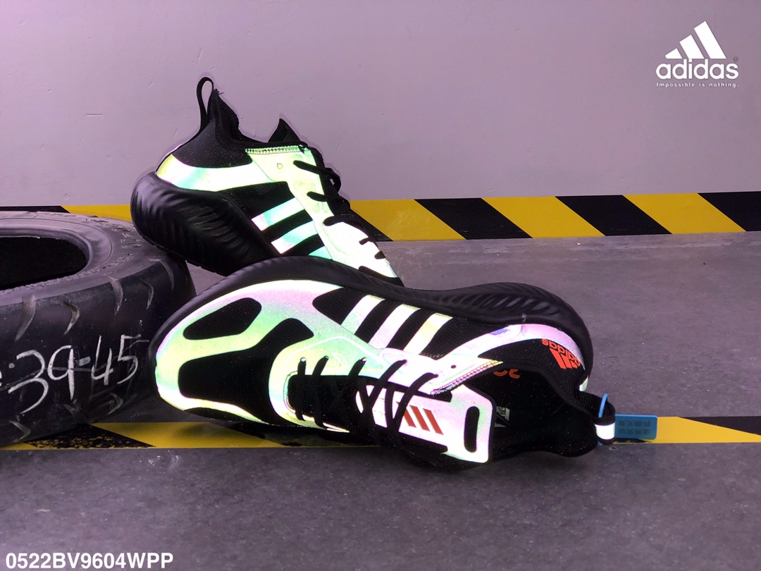 220 阿迪达斯 真标  阿尔法三代 高频蝉翼纱网面  MD减震中底  运动休闲鞋 adidas alphabounce