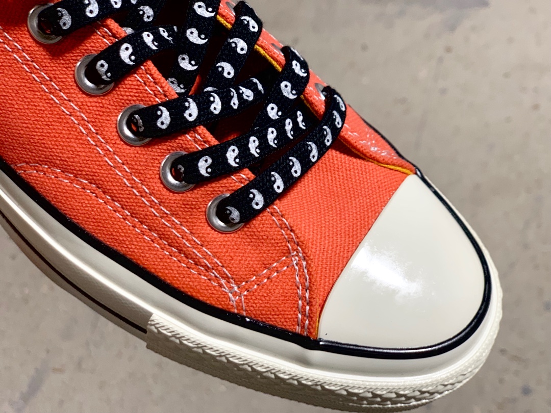 140 Converse Chuck Talylot 70 OX Psy Kicks 太极 低帮复刻三星标低帮休闲运动硫化百搭板鞋“太极阴阳底橙色”