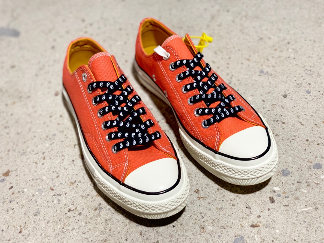 140 Converse Chuck Talylot 70 OX Psy Kicks 太极 低帮复刻三星标低帮休闲运动硫化百搭板鞋“太极阴阳底橙色”