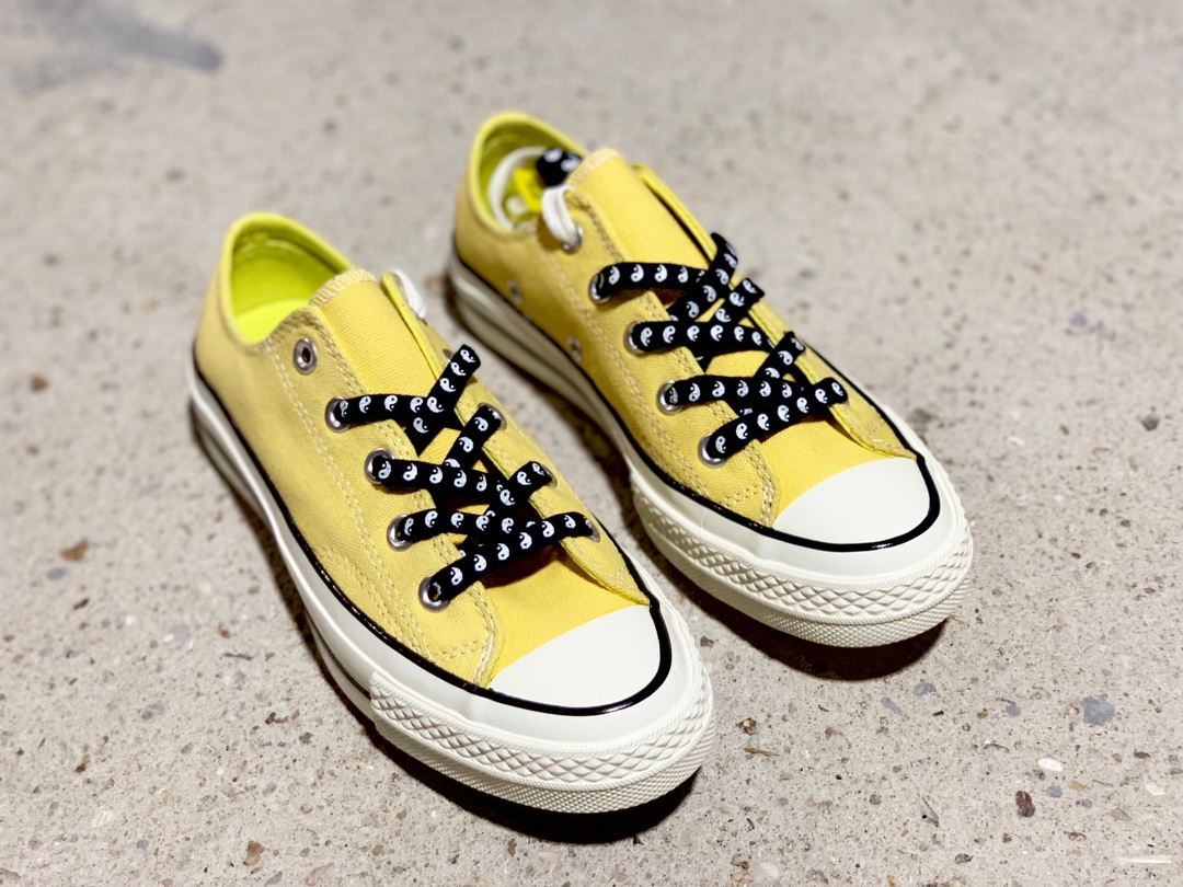 140 Converse Chuck Talylot 70 OX Psy Kicks 太极 低帮复刻三星标低帮休闲运动硫化百搭板鞋“太极阴阳底黄”