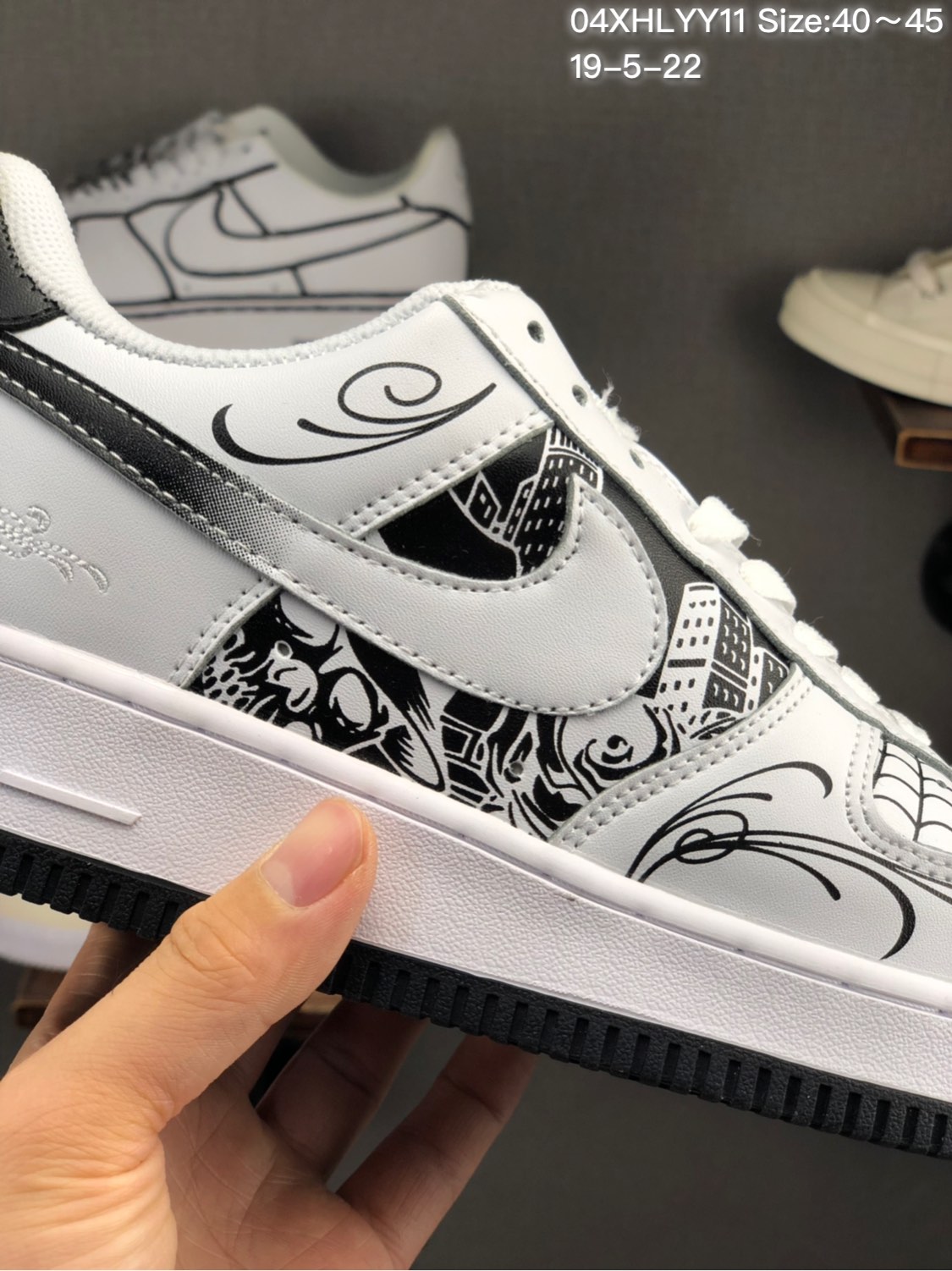 150 头层/耐克 Nike Air Force 1 x Off W hite 原盒真标 头层真皮拼接 OW联名限量空军一号板鞋