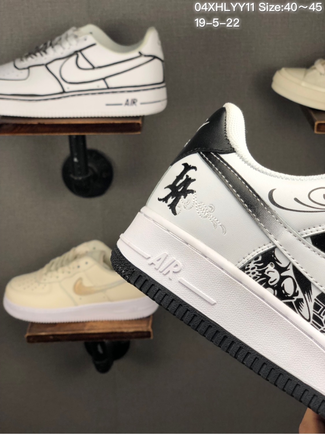 150 头层/耐克 Nike Air Force 1 x Off W hite 原盒真标 头层真皮拼接 OW联名限量空军一号板鞋