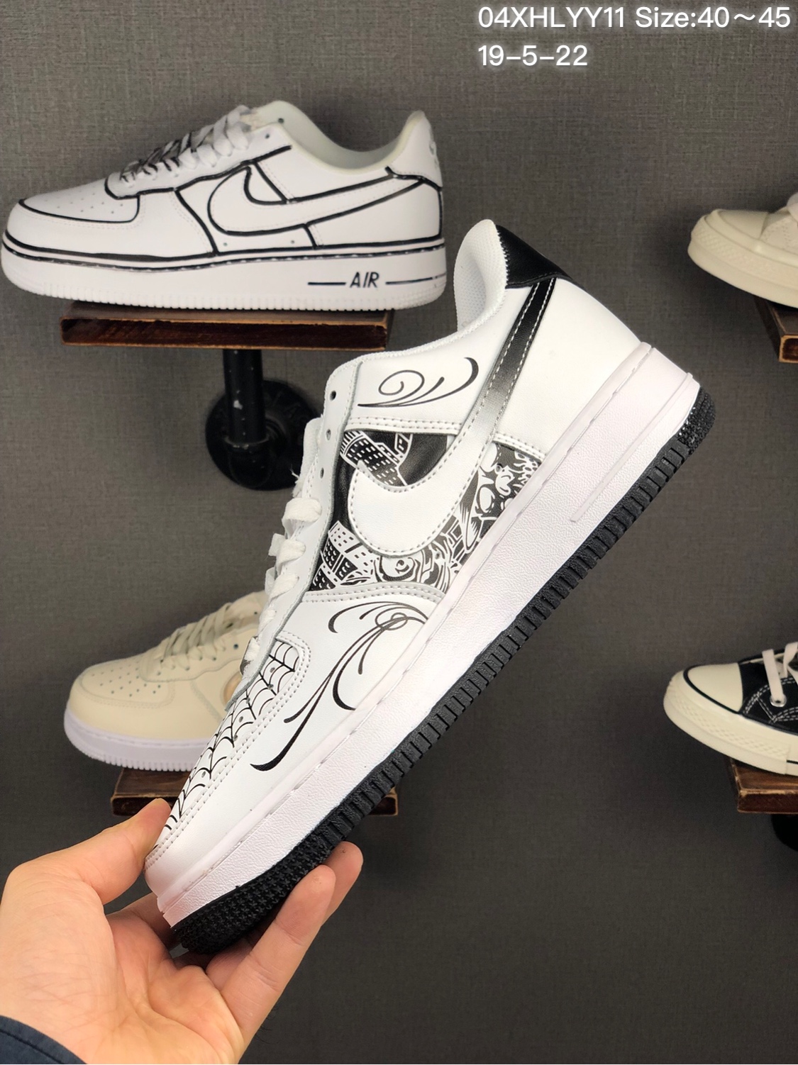 150 头层/耐克 Nike Air Force 1 x Off W hite 原盒真标 头层真皮拼接 OW联名限量空军一号板鞋