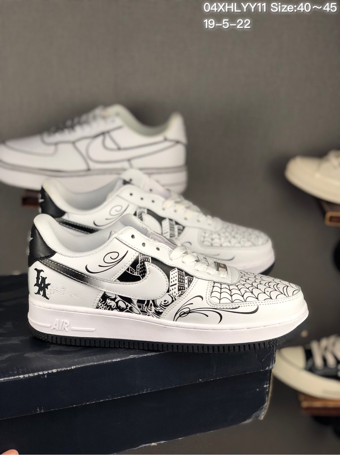 150 头层/耐克 Nike Air Force 1 x Off W hite 原盒真标 头层真皮拼接 OW联名限量空军一号板鞋