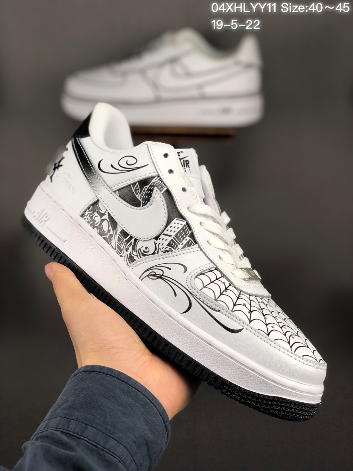150 头层/耐克 Nike Air Force 1 x Off W hite 原盒真标 头层真皮拼接 OW联名限量空军一号板鞋