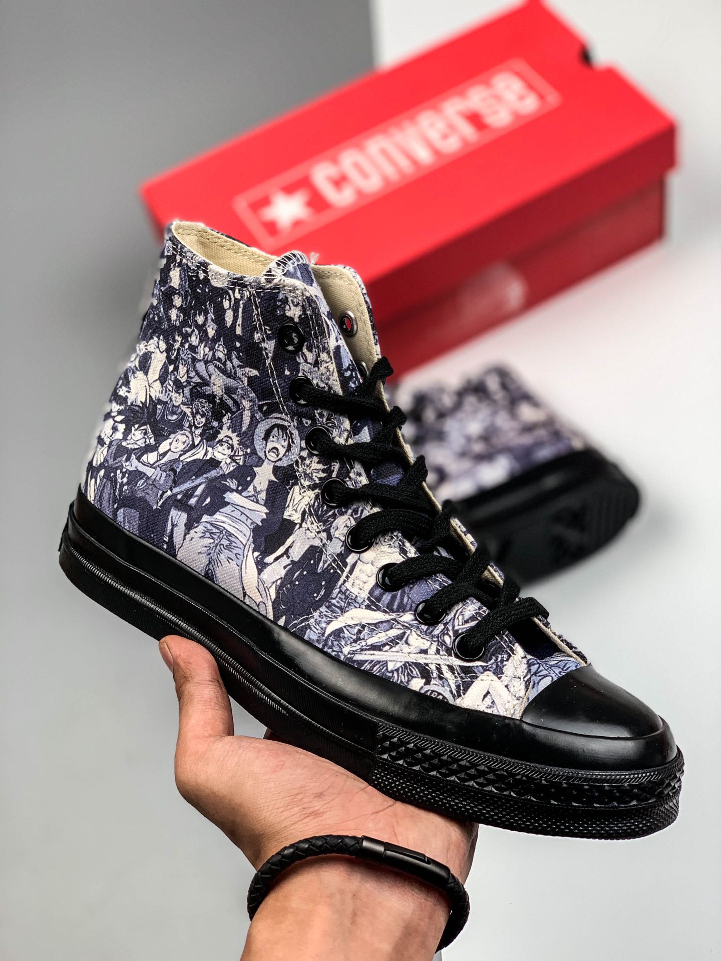 220 Converse Japan One Piece 海贼王 涂鸦果冻底 热血动漫海贼王高帮限定联名