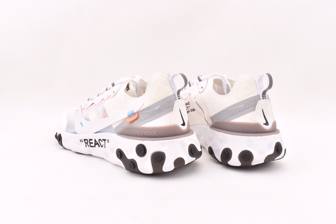 150THE 10：Nike React Element 87 透明跑鞋/联名款 网纱 AQ0068-100