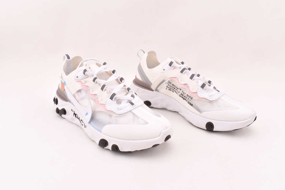 150THE 10：Nike React Element 87 透明跑鞋/联名款 网纱 AQ0068-100