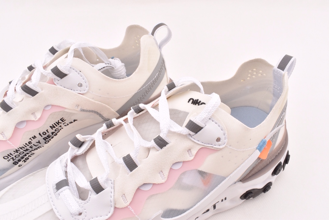 150THE 10：Nike React Element 87 透明跑鞋/联名款 网纱 AQ0068-100