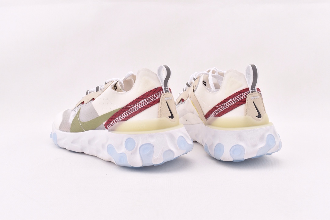 150THE 10：Nike React Element 87 透明跑鞋/联名款 网纱 AQ1090-100