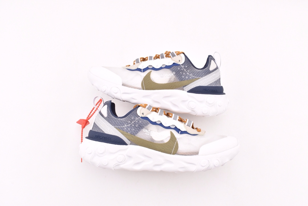 150THE 10：Nike React Element 87 透明跑鞋/联名款 网纱 81265-011