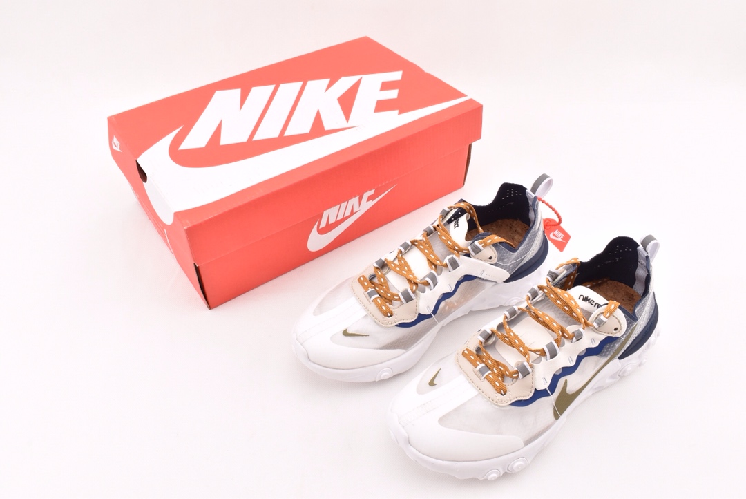 150THE 10：Nike React Element 87 透明跑鞋/联名款 网纱 81265-011