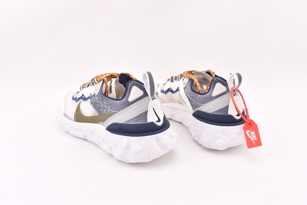 150THE 10：Nike React Element 87 透明跑鞋/联名款 网纱 81265-011