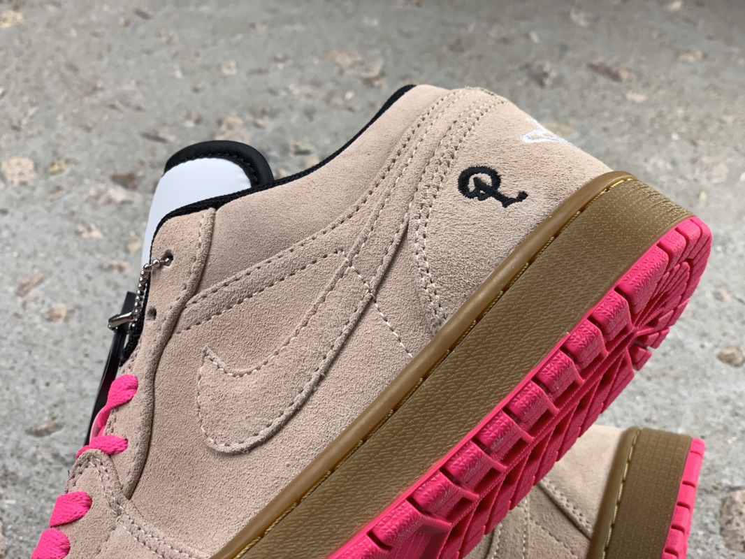 240耐克Nike Air Jordan 1 Low Suede“Beige Pink”AJ1乔丹一代低帮百搭休闲文化篮球鞋“灰白生胶淡粉”553558-119