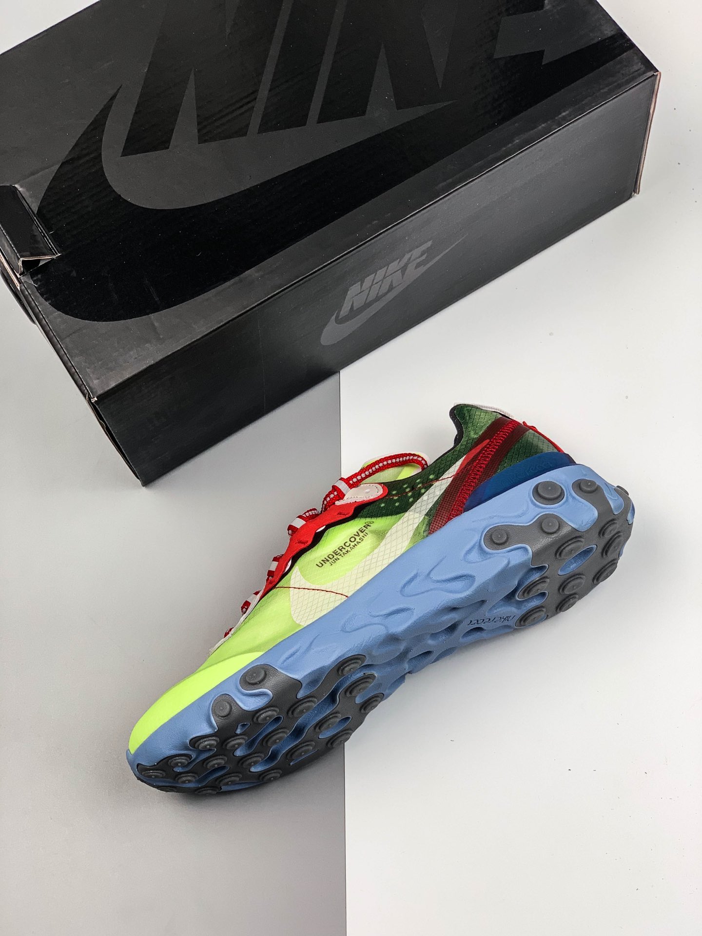 240公司级纯原版 Nike React Element 87 Undercover 高桥盾联名款 全掌气垫半透明蝉翼网纱轻盈运动鞋