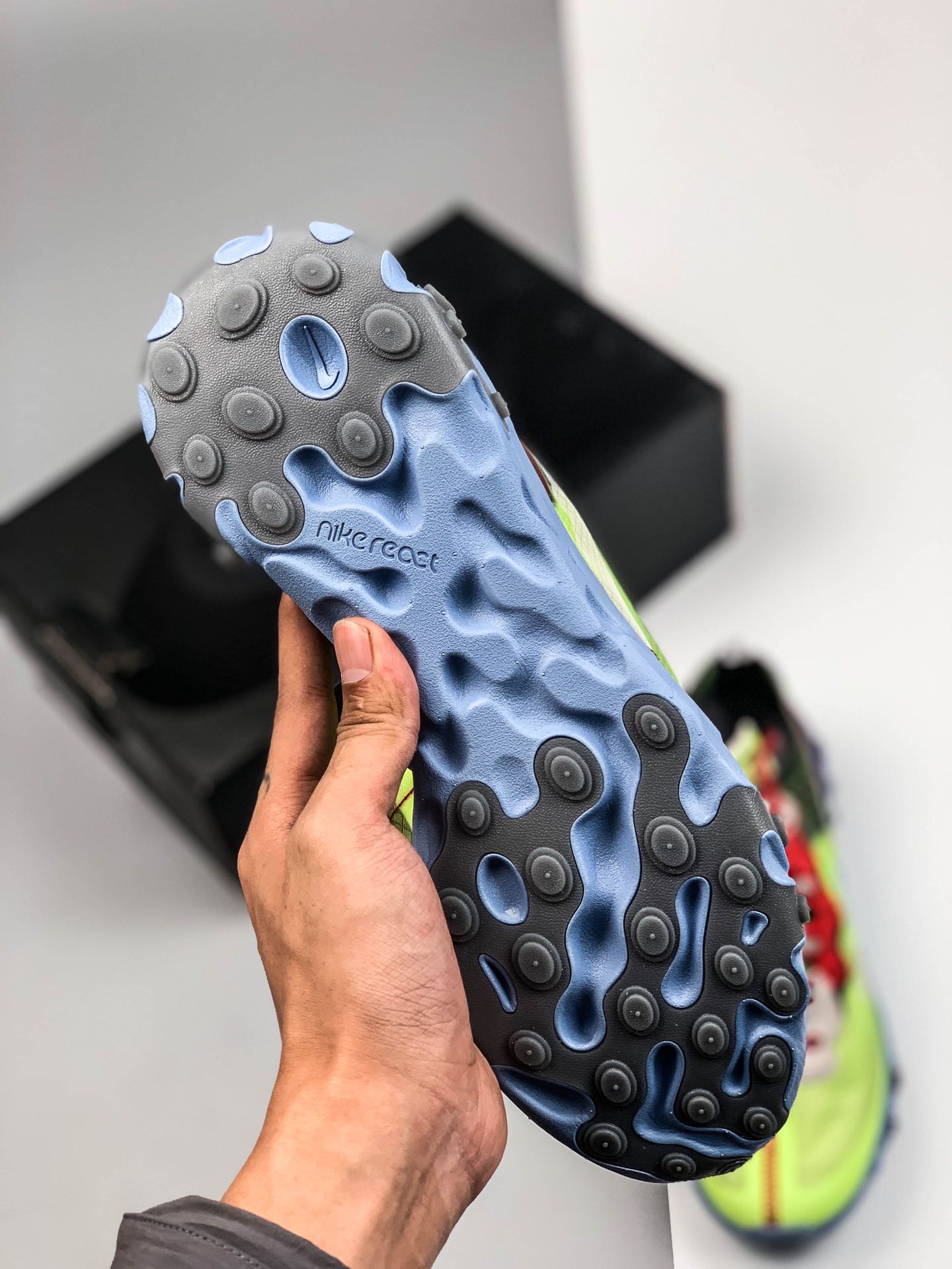 240公司级纯原版 Nike React Element 87 Undercover 高桥盾联名款 全掌气垫半透明蝉翼网纱轻盈运动鞋