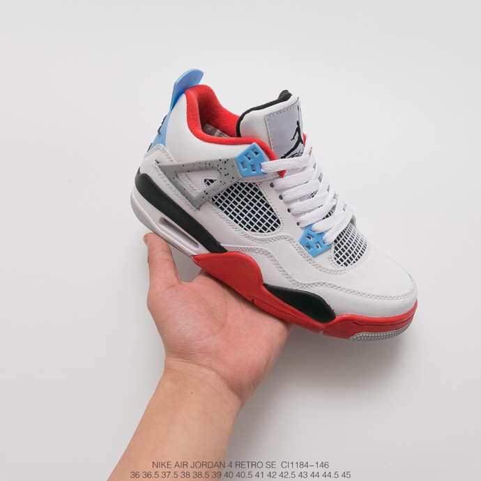 230 耐克 Nike Air Jordan 4 “What the” 融合三大经典配色融合白红、白水泥和白蓝 CI1184-146