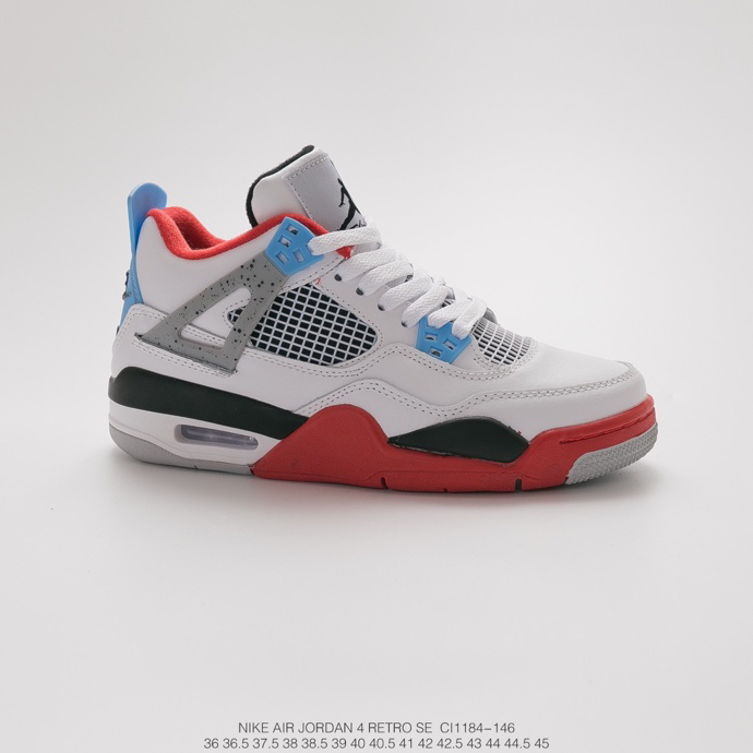 230 耐克 Nike Air Jordan 4 “What the” 融合三大经典配色融合白红、白水泥和白蓝 CI1184-146