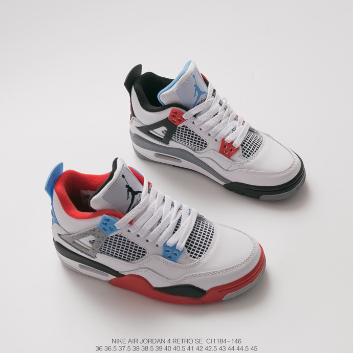 230 耐克 Nike Air Jordan 4 “What the” 融合三大经典配色融合白红、白水泥和白蓝 CI1184-146
