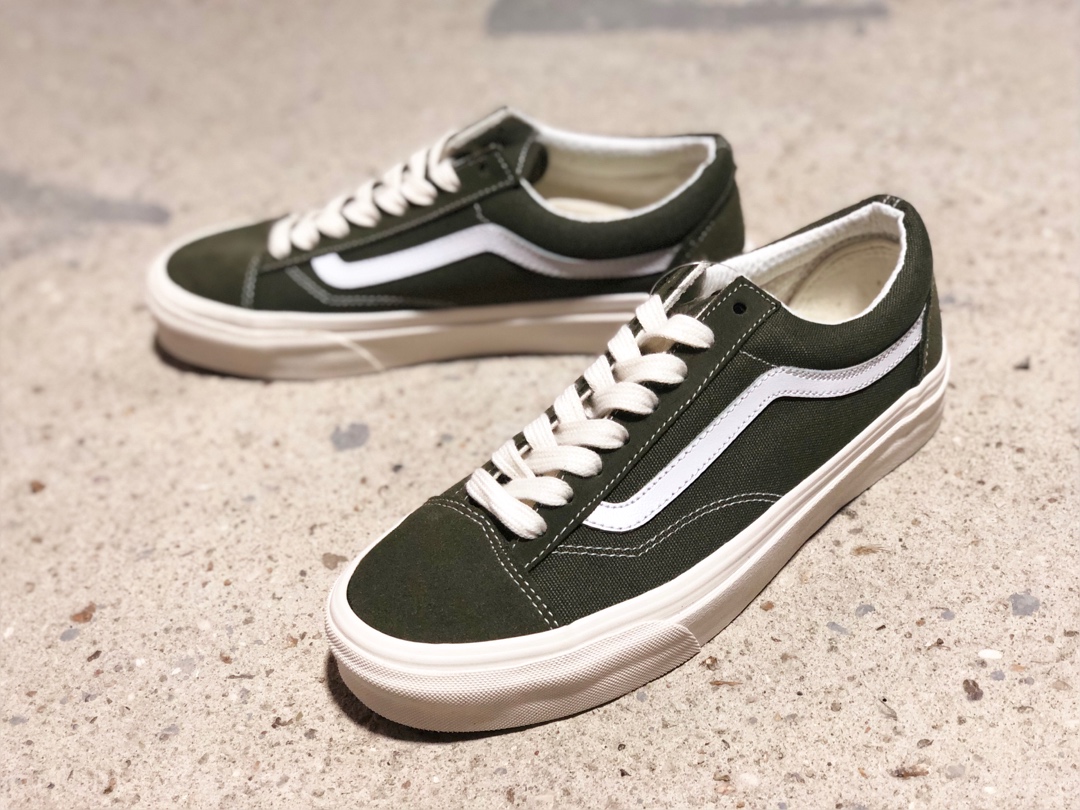 160爆款来袭 期待已久的硫化版本出货   VANS Style 36 权志龙军绿 百搭男女鞋当季爆款