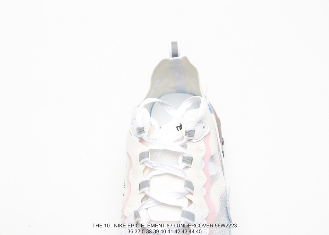 120Nike Epic React Element 87Undercover 瑞亚87联名高桥盾 透明网纱 轻便跑鞋