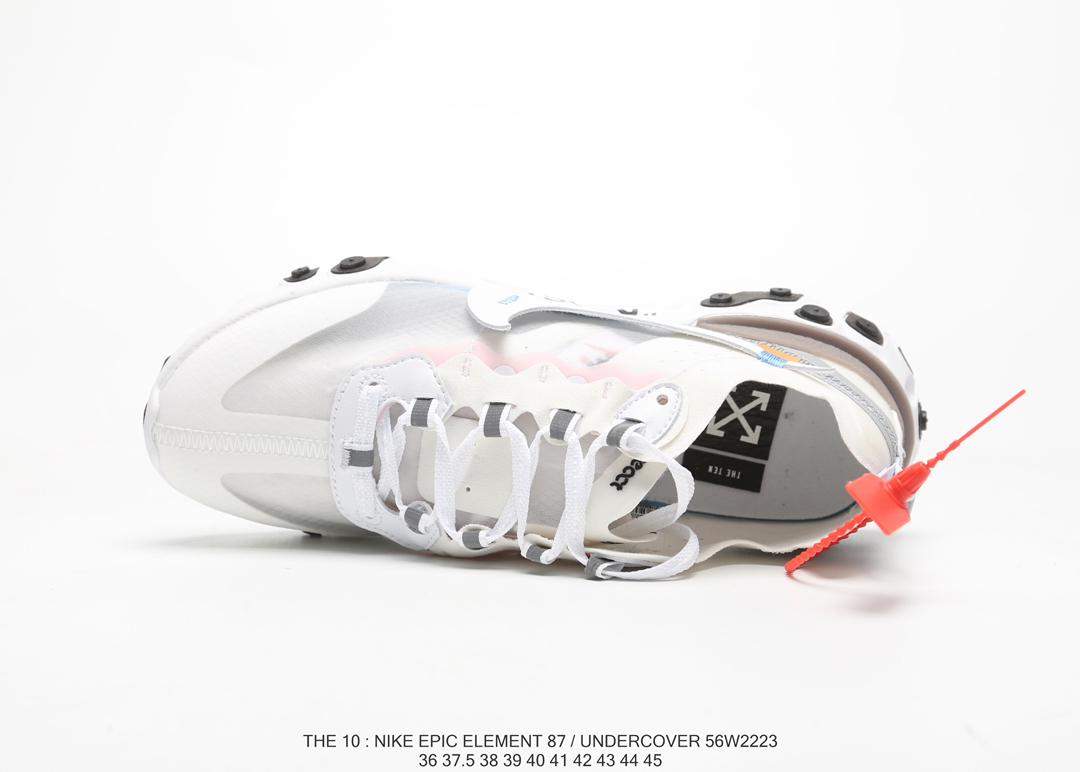 120Nike Epic React Element 87Undercover 瑞亚87联名高桥盾 透明网纱 轻便跑鞋