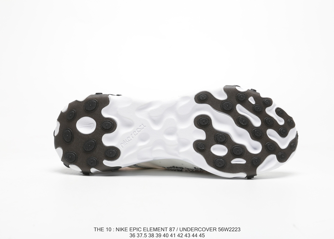 120Nike Epic React Element 87Undercover 瑞亚87联名高桥盾 透明网纱 轻便跑鞋