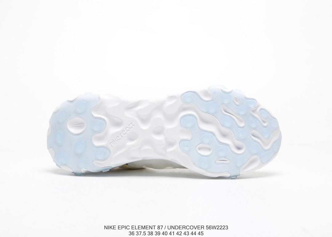 120Nike Epic React Element 87Undercover 瑞亚87联名高桥盾 透明网纱 轻便跑鞋