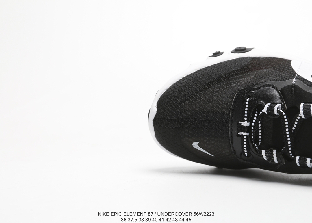 120Nike Epic React Element 87Undercover 瑞亚87联名高桥盾 透明网纱 轻便跑鞋