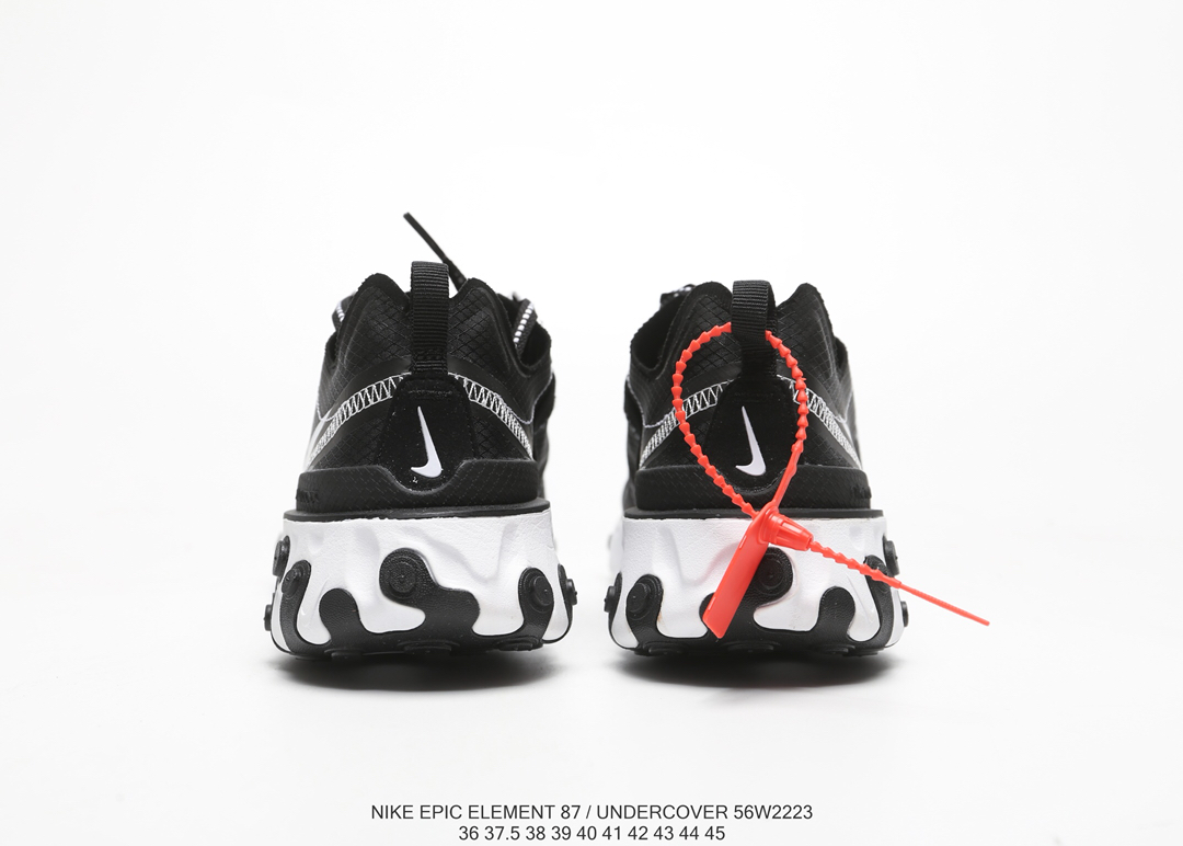 120Nike Epic React Element 87Undercover 瑞亚87联名高桥盾 透明网纱 轻便跑鞋