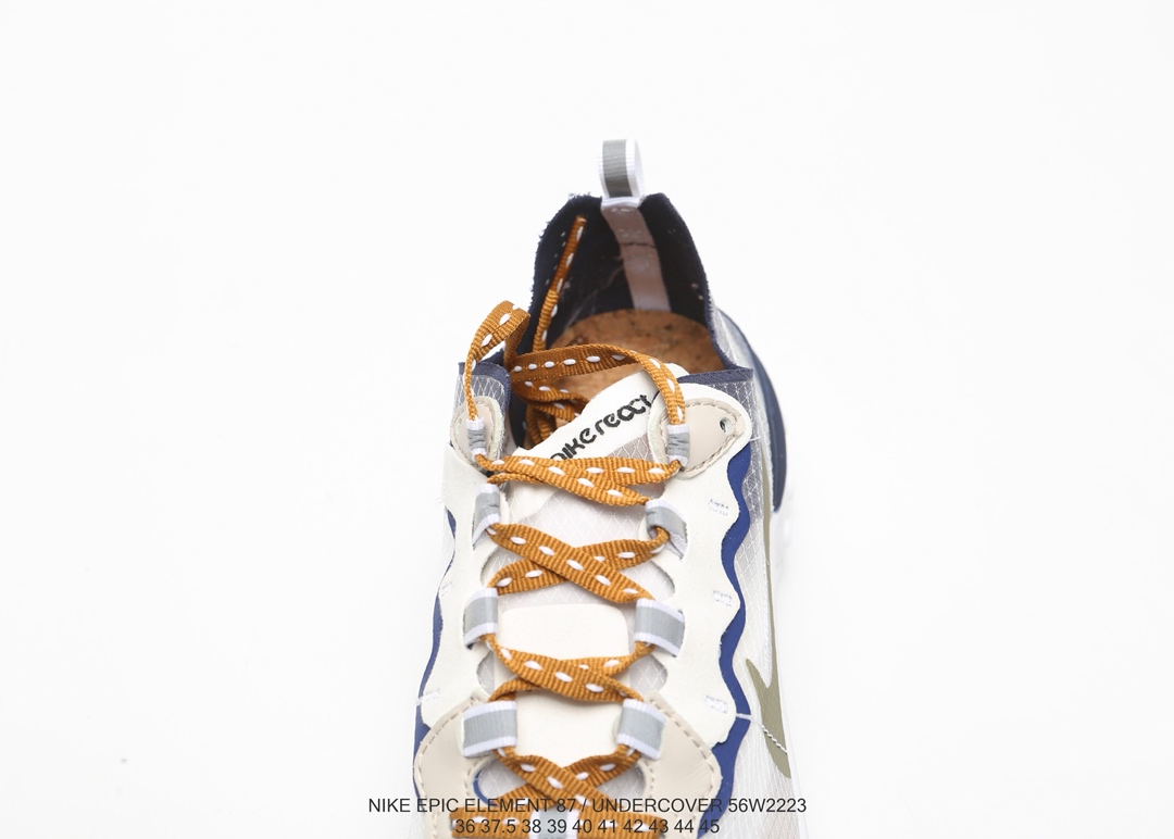 120Nike Epic React Element 87Undercover 瑞亚87联名高桥盾 透明网纱 轻便跑鞋