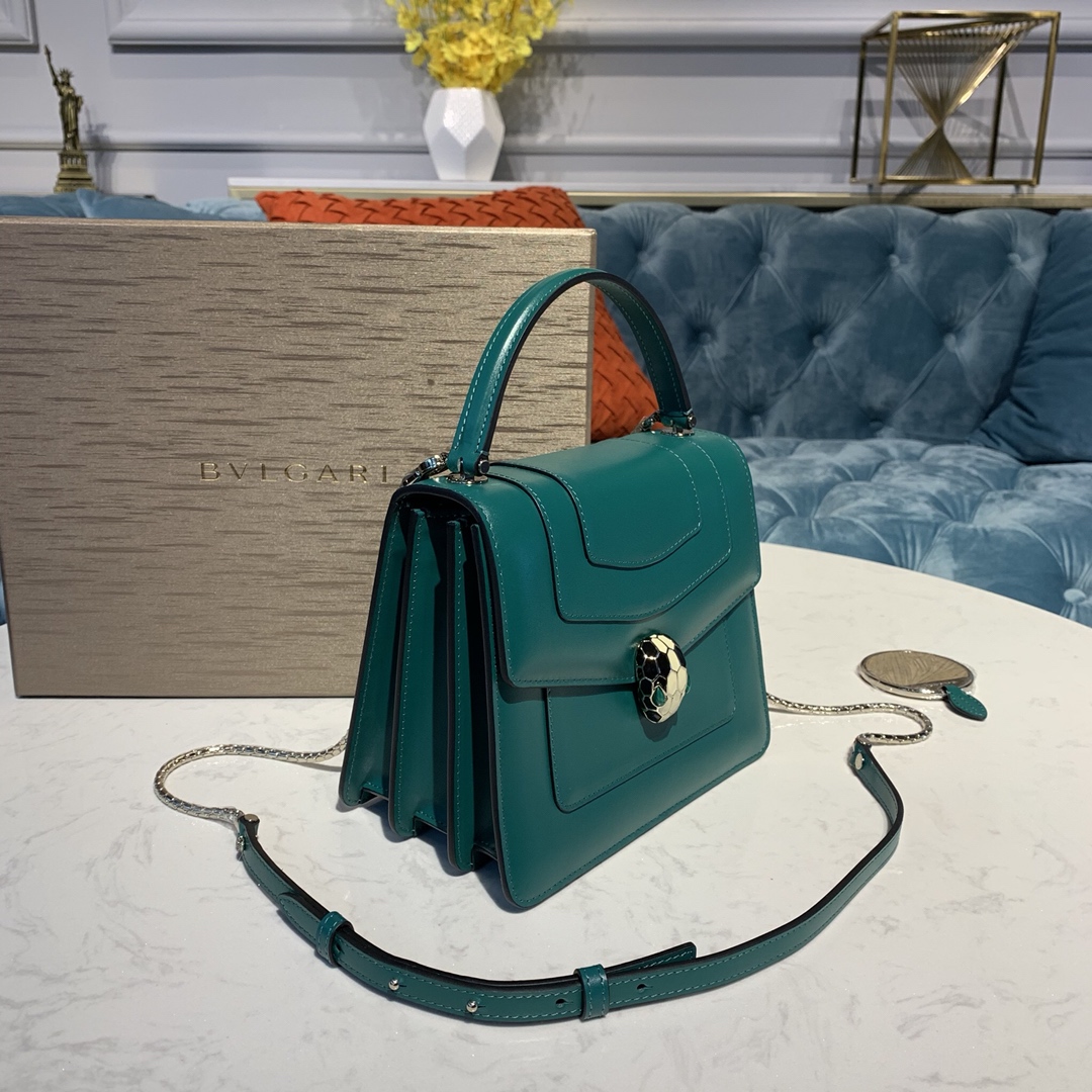 BVLGARI宝格丽意大利进口原单牛皮 Serpenti系列手提单肩斜挎包38329