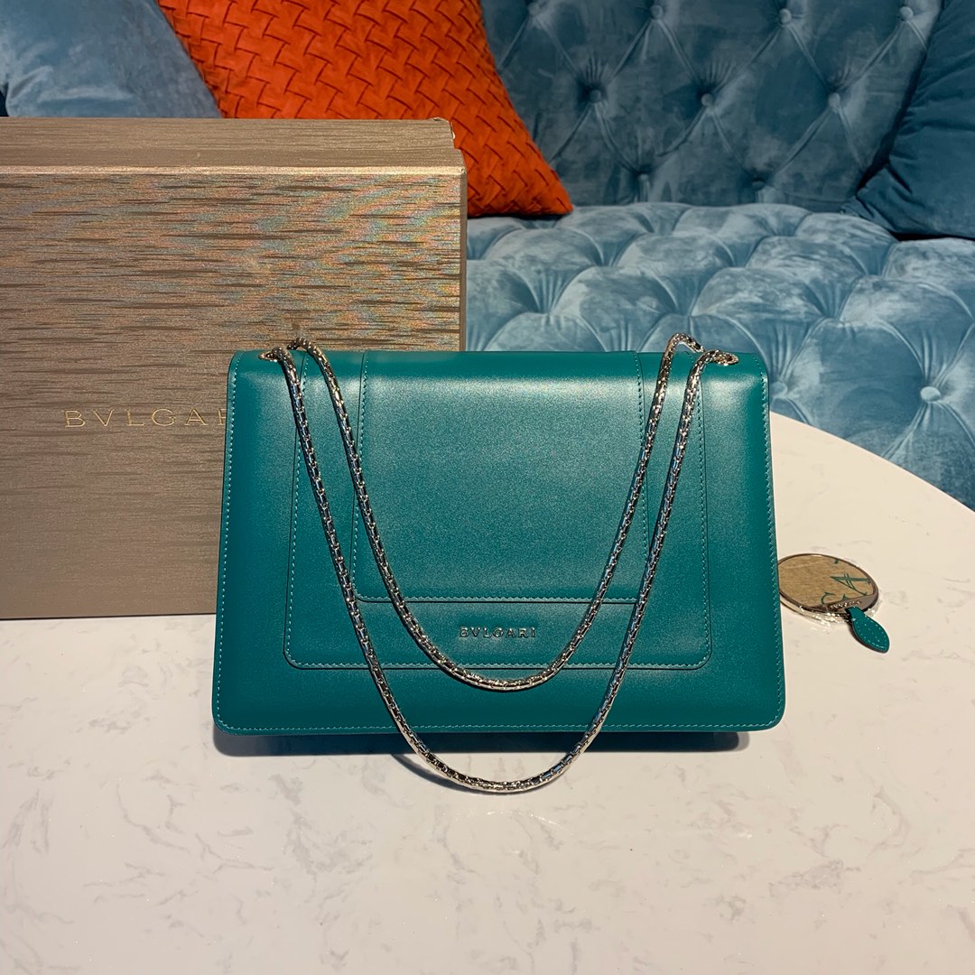 BVLGARI宝格丽意大利进口原单牛皮 Serpenti系列单肩斜挎包38326