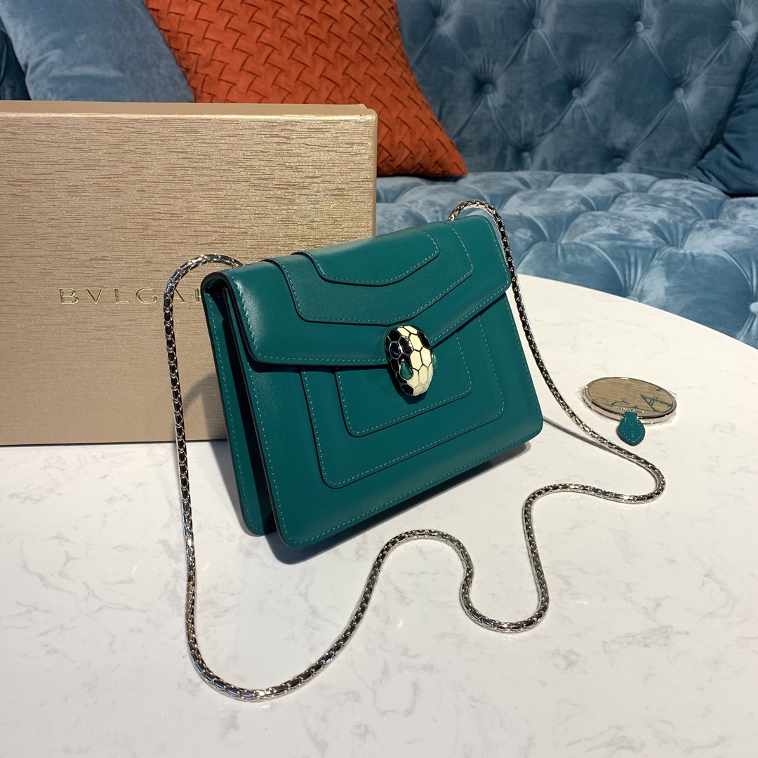 BVLGARI宝格丽意大利进口原单牛皮Serpenti系列单肩斜挎包61879