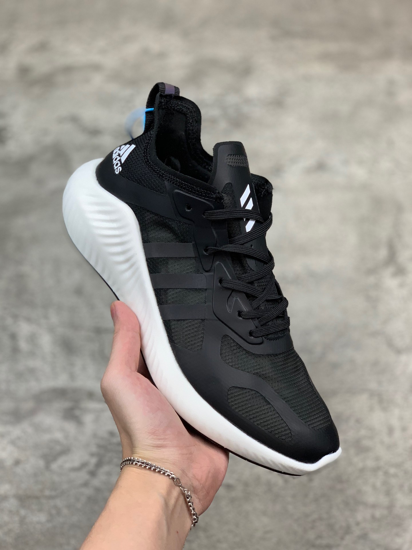 220【阿迪达斯 Adidas 阿尔法7代】  阿迪达斯Adidas Alphabounce hpc ams m 网纱鞋面 阿尔法升级爆米花材质休闲运动套脚慢跑鞋