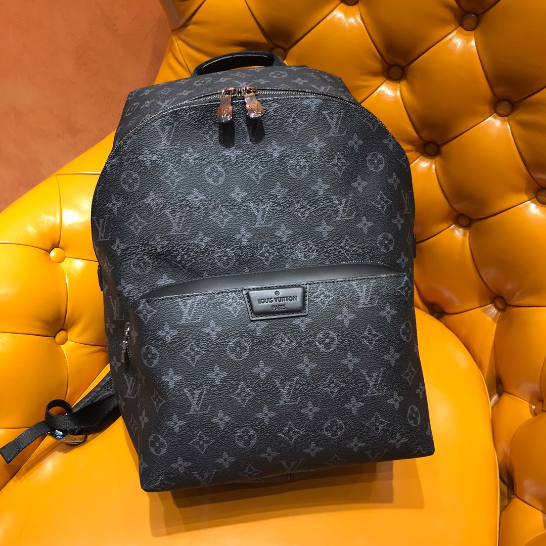 Louis Vuitton LV Discovery Bags Backpack Black Monogram Eclipse Canvas Fashion Casual M43186