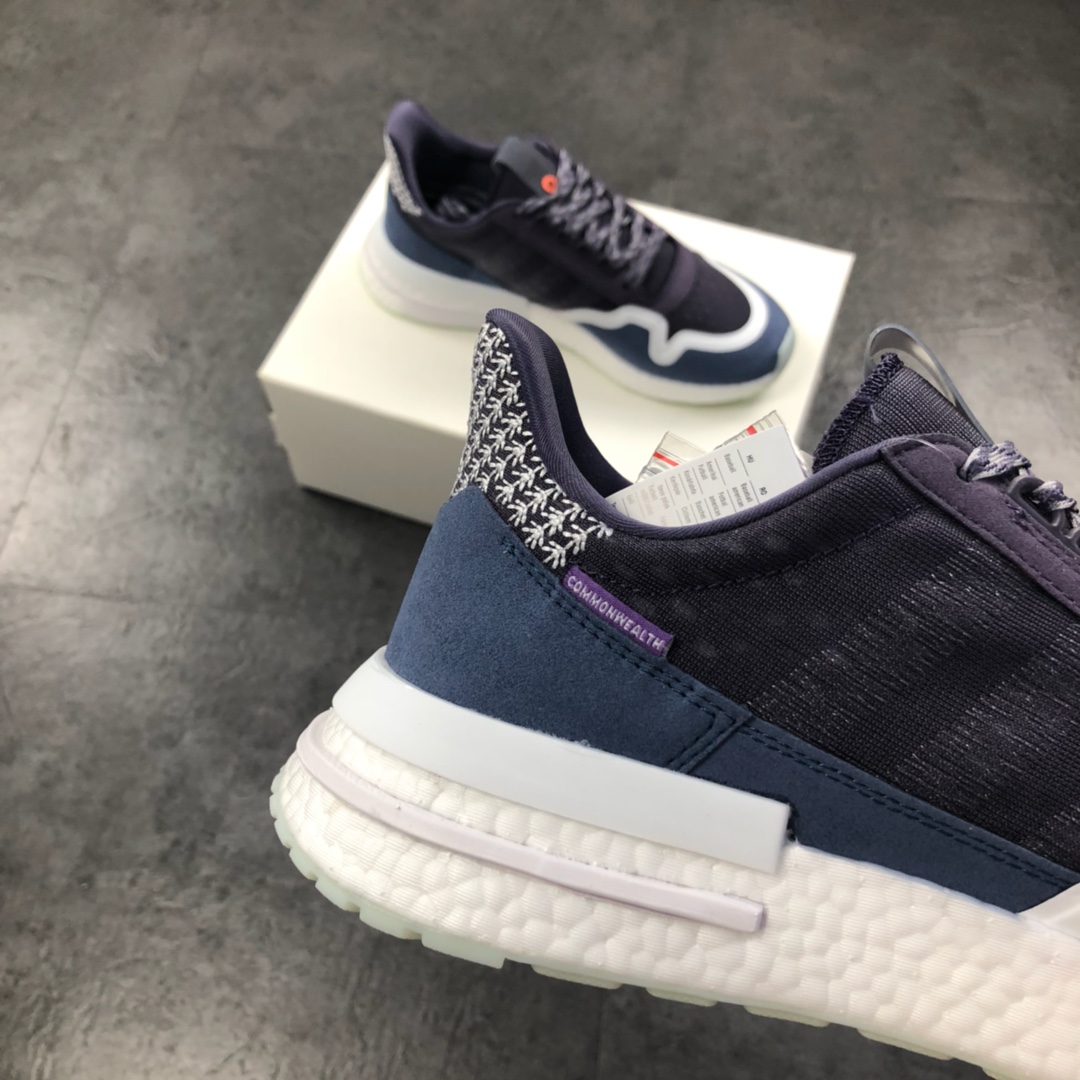220阿迪达斯 ZX500 RM Common Wealth  世界迅游 联名款 爆米花全掌复古跑步鞋  DB3509
