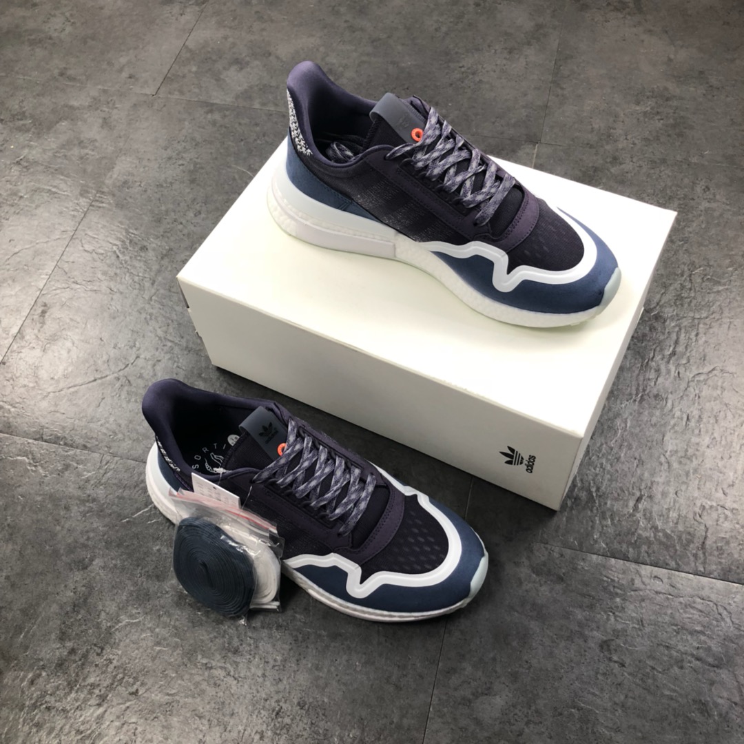 220阿迪达斯 ZX500 RM Common Wealth  世界迅游 联名款 爆米花全掌复古跑步鞋  DB3509